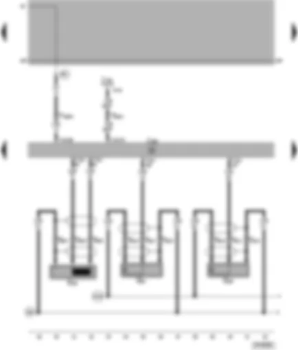 Wiring Diagram  VW PASSAT 1999 - Motronic control unit - engine speed sender - knock sensors