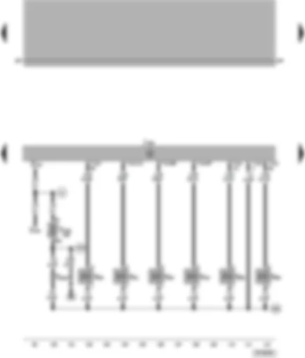 Wiring Diagram  VW PASSAT 1999 - Motronic control unit - injectors