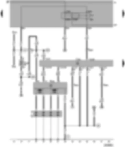 Wiring Diagram  VW PASSAT 1999 - Fuel pump relay - ignition system - Motronic control unit