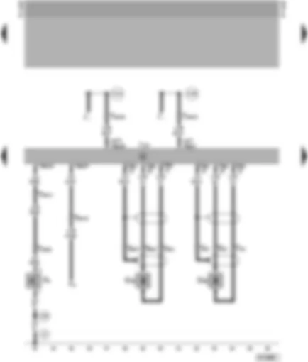 Wiring Diagram  VW PASSAT 1999 - Automatic gearbox control unit - kick-down switch - gearbox speed sender - road speed sender