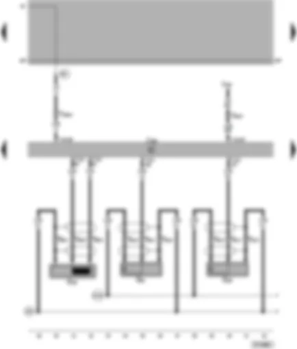 Wiring Diagram  VW PASSAT 2001 - Motronic control unit - engine speed sender - knock sensors