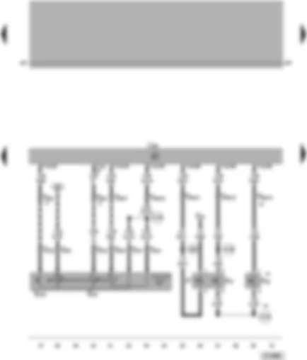 Wiring Diagram  VW PASSAT 2000 - Motronic control unit - cruise control system (CCS) switch - brake light switch - clutch pedal switch - brake pedal switch for CCS