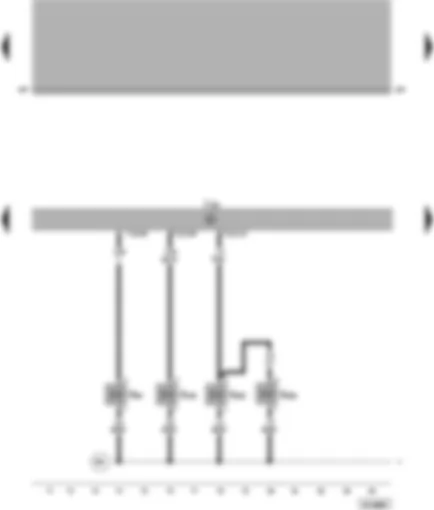 Wiring Diagram  VW PASSAT 2001 - Motronic control unit - activated charcoal filter solenoid valve 1 - valves for camshaft control and variable intake manifold changeover