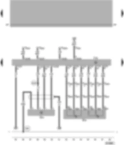 Wiring Diagram  VW PASSAT 2001 - Motronic control unit - accelerator position sender - air mass meter