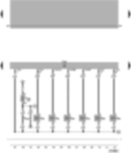 Wiring Diagram  VW PASSAT 2001 - Motronic control unit - injectors