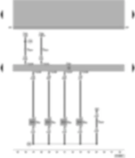 Wiring Diagram  VW PASSAT 2000 - Motronic control unit - injectors