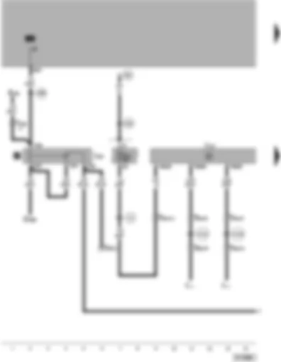 Wiring Diagram  VW PASSAT 2000 - Automatic gearbox control unit - starter inhibitor relay