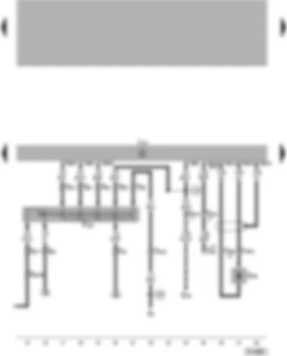 Wiring Diagram  VW PASSAT 2000 - Automatic gearbox control unit - multi-function switch - gearbox speed sender