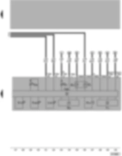 Wiring Diagram  VW PASSAT 2000 - Dash panel insert - optical and acoustic oil pressure warning - odometer display - coolant shortage and coolant temperature indicator - fuel gauge - rev counter - glow period warning lamp