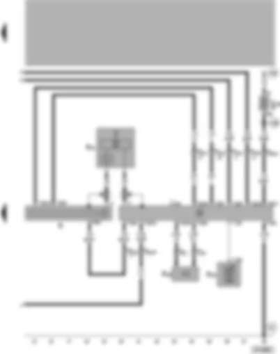 Wiring Diagram  VW PASSAT 2000 - Radio - control unit for operating electronics/telephone - aerial - microphone - mobile telephone - loudspeakers % Current flow diagram 