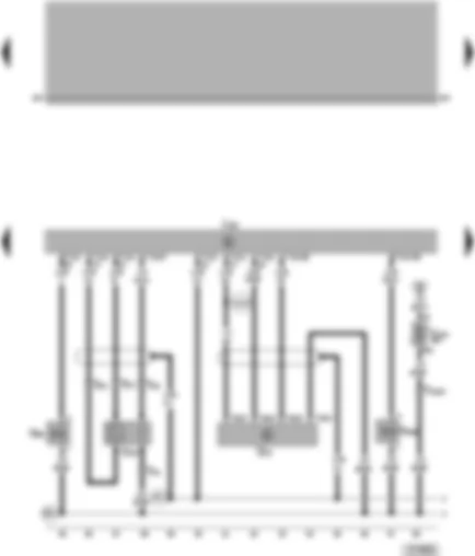 Wiring Diagram  VW PASSAT 1999 - Motronic control unit - activated charcoal filter system solenoid valve - Lambda probe - air mass meter - divert valve for turbocharger