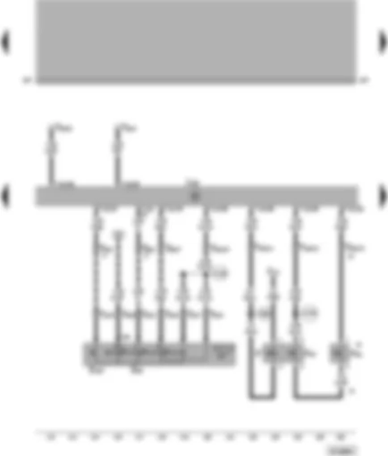 Wiring Diagram  VW PASSAT 1999 - Motronic control unit - switch for cruise control system (CCS) - brake light switch - clutch pedal switch