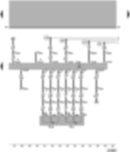 Wiring Diagram  VW PASSAT 1999 - Motronic control unit - control unit for ABS with EDL - accelerator position sender