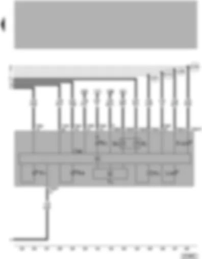 Wiring Diagram  VW PASSAT 1999 - Dash panel insert - optical and acoustic oil pressure warning - odometer display - coolant shortage and coolant temperature indicator - fuel gauge