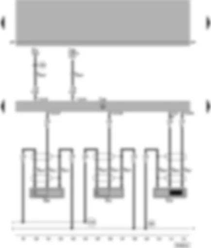 Wiring Diagram  VW PASSAT 2000 - Motronic control unit - knock sensors - engine speed sender