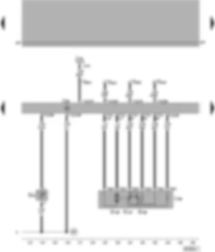 Wiring Diagram  VW PASSAT 2000 - Motronic control unit - throttle valve module - intake air temperature sender