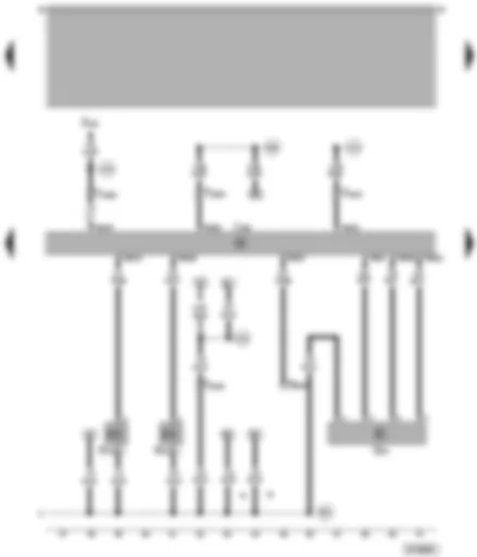 Wiring Diagram  VW PASSAT 2000 - Diesel direct injection system control unit - charge pressure control solenoid valve - exhaust gas recirculation valve - air mass meter