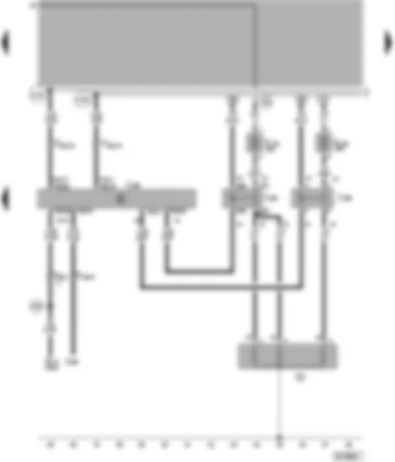 Wiring Diagram  VW PASSAT 2001 - Diesel direct injection system control unit - high heat output and low heat output relays - glow plugs