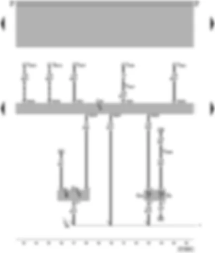 Wiring Diagram  VW PASSAT 2001 - Motronic control unit - coolant temperature display sender - Hall sender