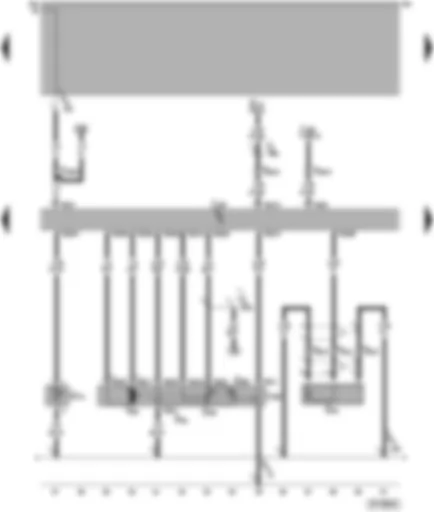 Wiring Diagram  VW PASSAT 2000 - Motronic control unit - intake manifold temperature sender - throttle valve module - knock sensor I