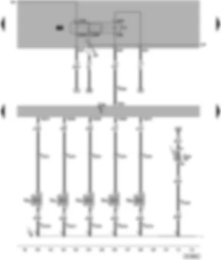 Wiring Diagram  VW PASSAT 2001 - Motronic control unit - fuel pump relay - injectors