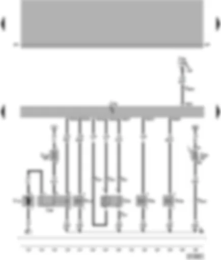 Wiring Diagram  VW PASSAT 2001 - Motronic control unit - secondary air system - Lambda probe - activated charcoal filter system solenoid valve - variable intake manifold changeover valve