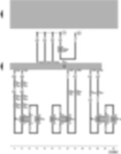 Wiring Diagram  VW PASSAT 1999 - Amplifier - front loudspeakers - rear left loudspeakers