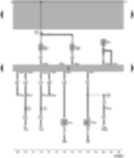 Wiring Diagram  VW PASSAT 2000 - Convenience electrics central control unit - switch and aerial cable for anti-theft alarm system - alarm horn