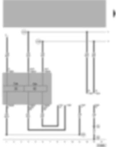 Wiring Diagram  VW PASSAT 2001 - Dash panel insert - diagnosis interface for data bus - self-diagnosis connection