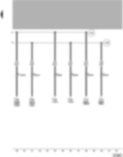 Wiring Diagram  VW PASSAT 2001 - Diesel direct injection control unit - airbag control unit - automatic gearbox control unit