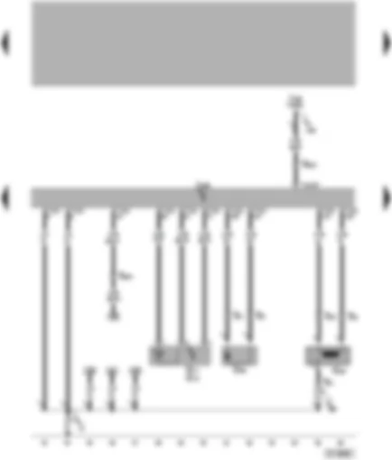 Wiring Diagram  VW PASSAT 2000 - Diesel direct injection system control unit - engine speed sender - intake manifold pressure sender - needle lift sender - intake manifold temperature sender