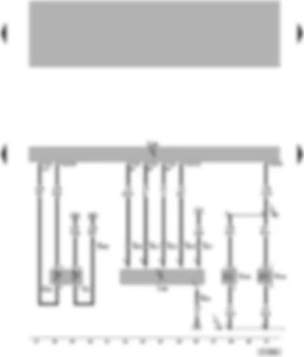 Wiring Diagram  VW PASSAT 2000 - Diesel direct injection system control unit - coolant temperature sender - engine mounting valve - injection pump control unit