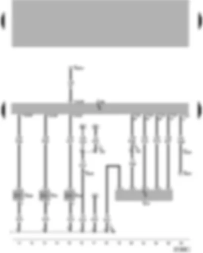 Wiring Diagram  VW PASSAT 2000 - Diesel direct injection system control unit - air mass meter - exhaust gas recirculation valve - charge pressure control solenoid valve - intake manifold flap valve