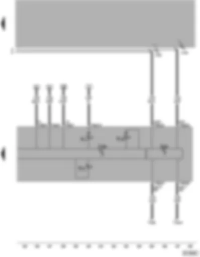 Wiring Diagram  VW PASSAT 2000 - Alternator warning lamp - CCS warning lamp - glow period warning lamp - data bus diagnostic interface - dash panel insert - self-diagnosis connection