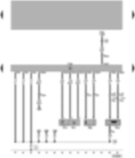 Wiring Diagram  VW PASSAT 2000 - Diesel direct injection system control unit - engine speed sender - intake manifold pressure sender - needle lift sender - intake manifold temperature sender