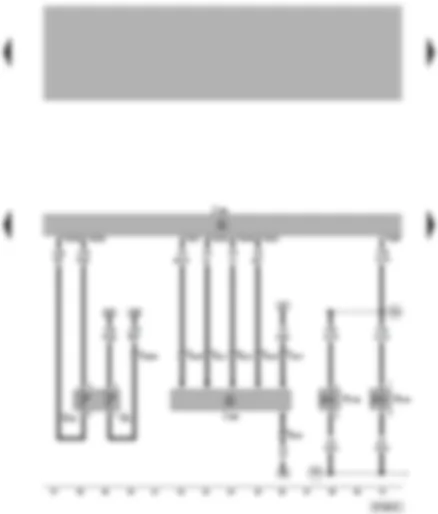 Wiring Diagram  VW PASSAT 2000 - Diesel direct injection system control unit - coolant temperature sender - engine mounting valve - injection pump control unit