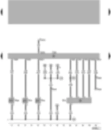 Wiring Diagram  VW PASSAT 2000 - Diesel direct injection system control unit - air mass meter - exhaust gas recirculation valve - charge pressure control solenoid valve