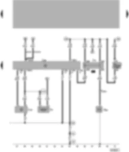 Wiring Diagram  VW PASSAT 1999 - Climatronic control unit - front fresh air blower - magnetic coupling relay - air conditioner magnetic coupling