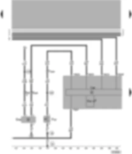 Wiring Diagram  VW PASSAT 2000 - Dash panel insert - oil level and oil temperature sender - anti-theft alarm system contact switch - oil level warning lamp