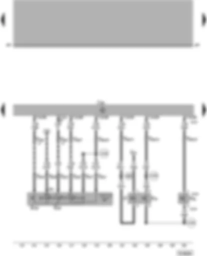 Wiring Diagram  VW PASSAT 2000 - Simos control unit - cruise control system (CCS) switch - brake light switch - clutch pedal switch