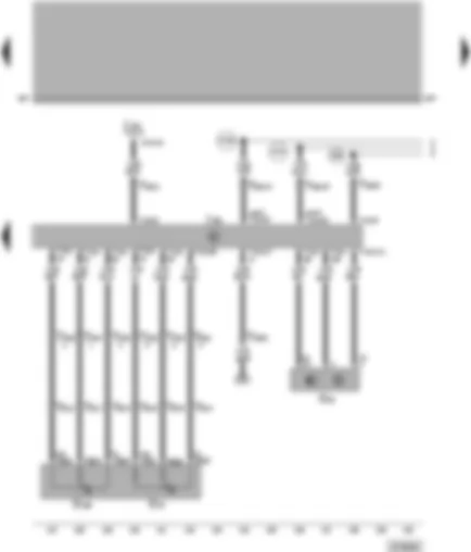 Wiring Diagram  VW PASSAT 2000 - Simos control unit - accelerator position sender - Hall sender