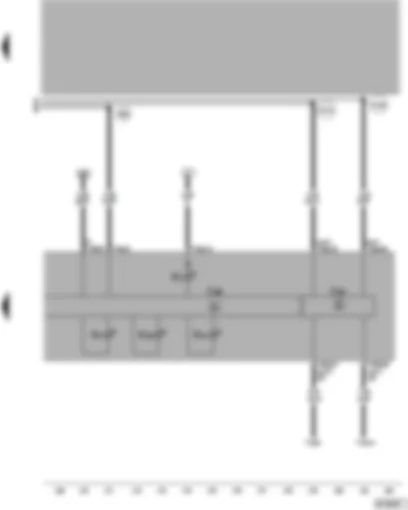 Wiring Diagram  VW PASSAT 2001 - Alternator warning lamp - CCS warning lamp - glow period warning lamp - data bus diagnostic interface - dash panel insert - self-diagnosis connection