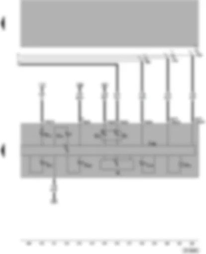 Wiring Diagram  VW PASSAT 2001 - Dash panel insert - optical and acoustic oil pressure warning - odometer display - coolant shortage and coolant temperature indicator - fuel gauge