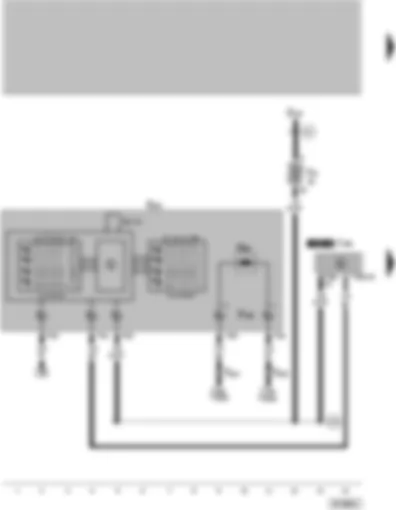 Wiring Diagram  VW PASSAT 2000 - Operating unit in steering wheel - control unit for multi-function unit