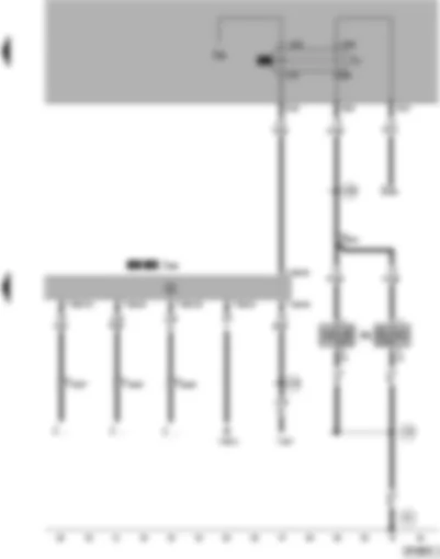 Wiring Diagram  VW PASSAT 2000 - Control unit for multi-function unit - horn/dual tone horn - self-diagnosis connection