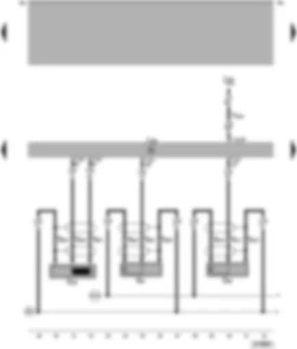 Wiring Diagram  VW PASSAT 2000 - Motronic control unit - engine speed sender - knock sensors