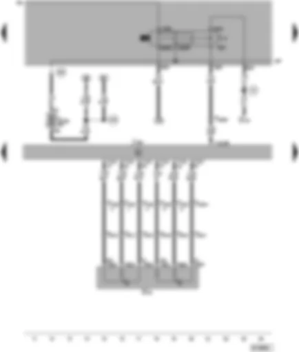 Wiring Diagram  VW PASSAT 2001 - Motronic control unit - accelerator position sender - fuel pump relay