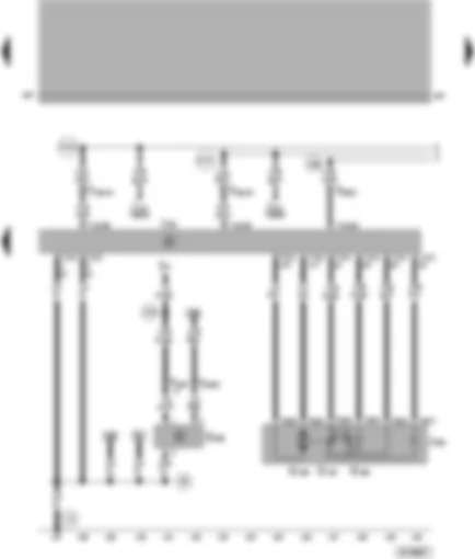 Wiring Diagram  VW PASSAT 2000 - Motronic control unit - oil level and oil temperature sender - throttle valve module