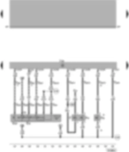 Wiring Diagram  VW PASSAT 2000 - Motronic control unit - cruise control system (CCS) switch - brake light switch - brake pedal switch for CCS - clutch pedal switch