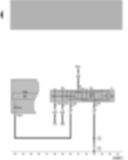 Wiring Diagram  VW PASSAT 2000 - Control unit with display unit in dash panel insert - hazard warning light switch - turn signal relay